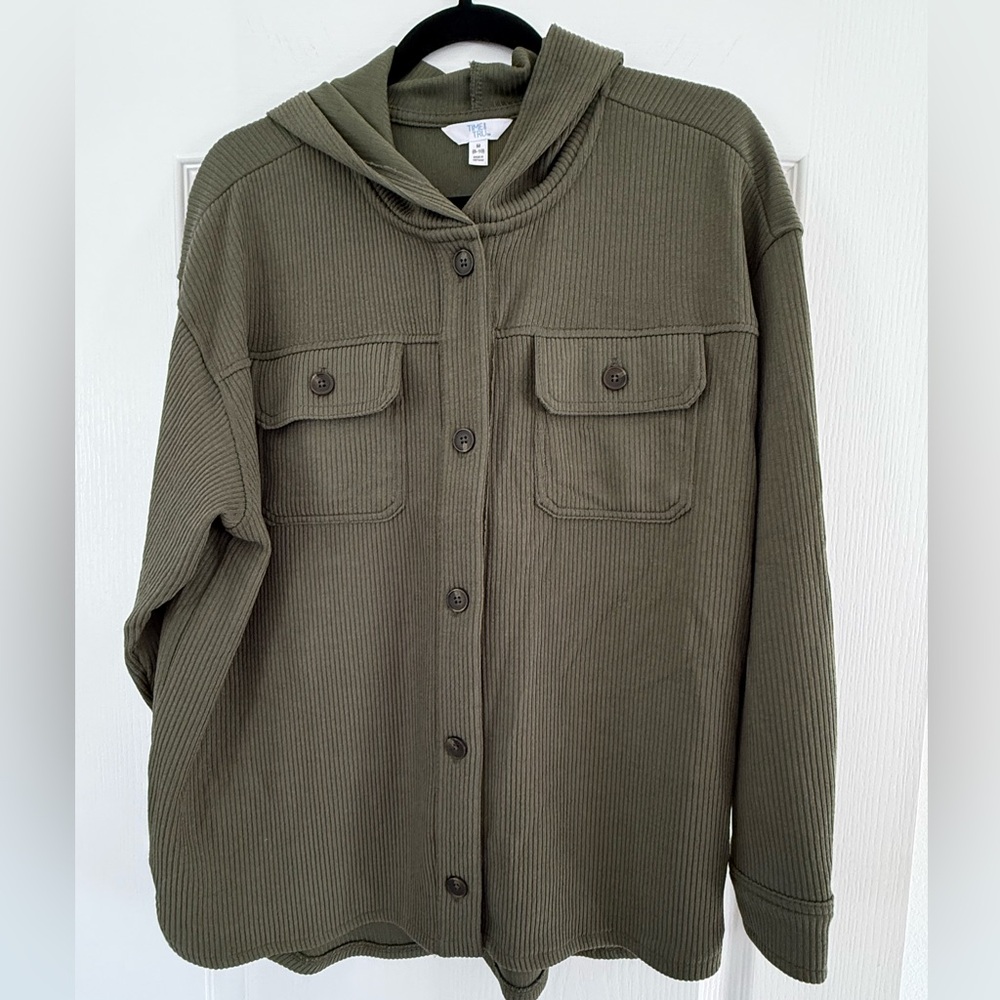 Time and Tru Olive Shacket Sz M Never Worn.